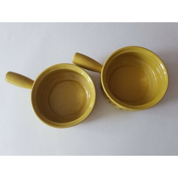 SMI Japan yellow retro soup bowls with handles. Good condition. - Picture 6 of 8